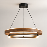Lustre - Double anneau LED lumineux